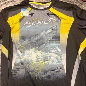 Loco Skailz Long Sleeve Performance Shirt UPF50 Quick Dry Men's Large NEW